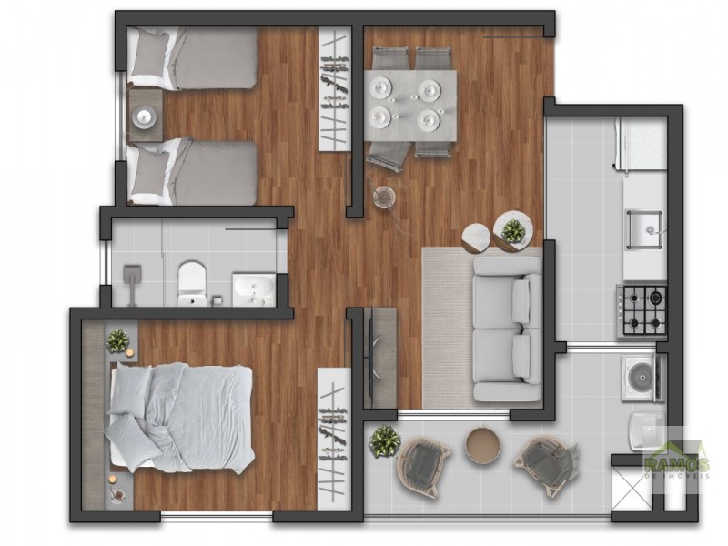 Apartamento em Jardim Cristo Rei