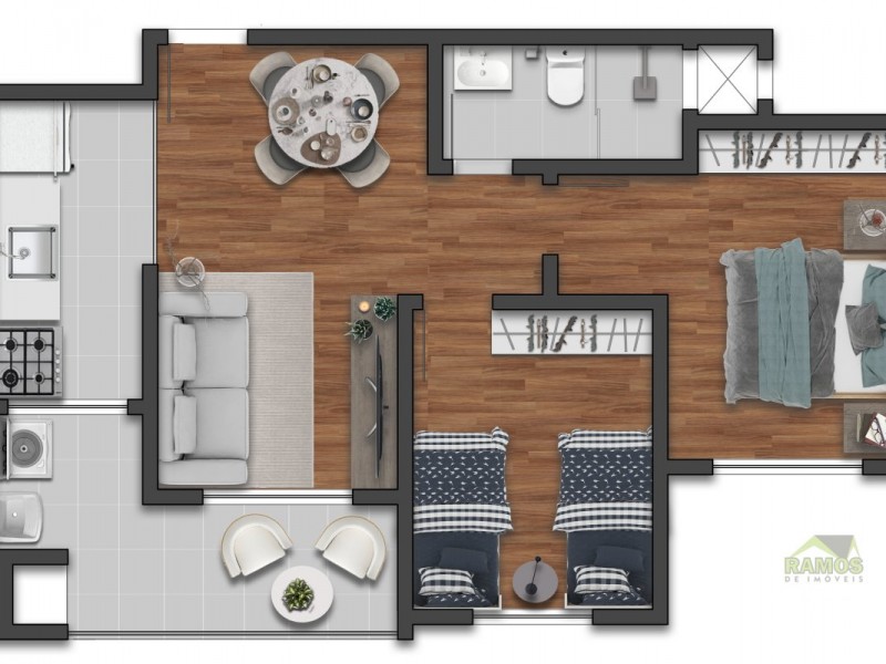 Apartamento em Jardim Cristo Rei